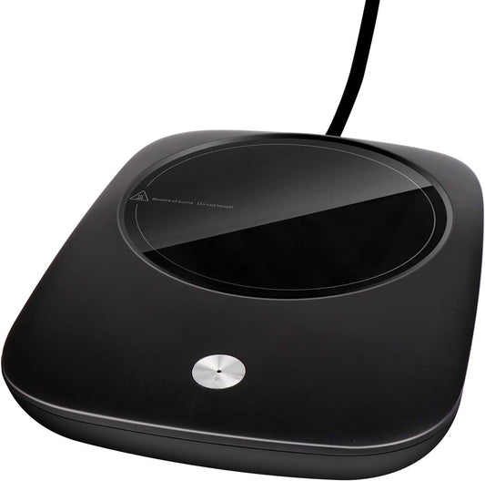 Misby Mug Warmer for Desk Use, Auto Shut Off, Gravity-Induction Warmer for Coffee Lovers - Christmas/Birthday Gift (Deep Black)