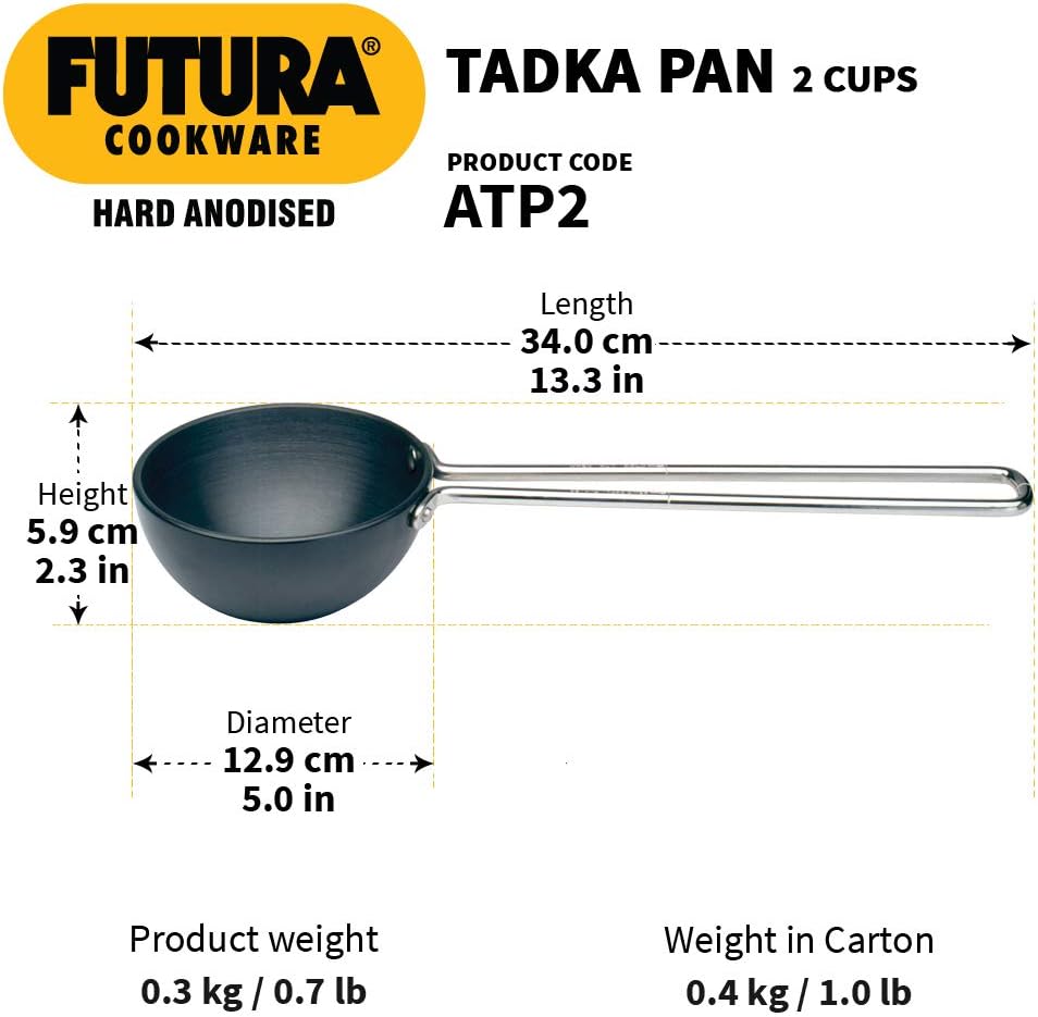 FUTURA Anodised Heating Pan, 4.72 IN, Black