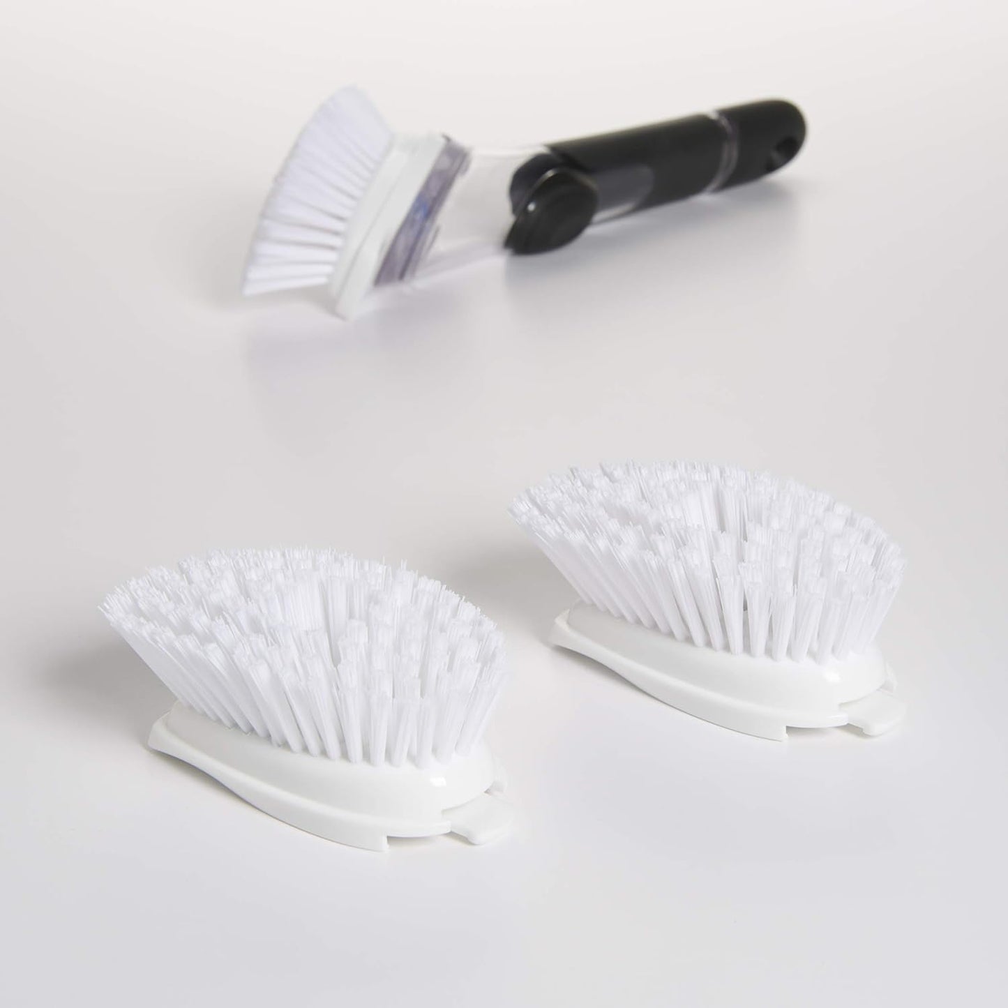 OXO Good Grips Soap Dispensing Dish Brush Refills, 2 Pack, White, Nylon Bristles