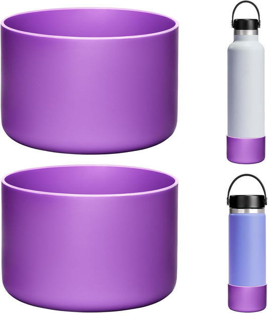 2 Pack Silicone Boot | Compatible with Hydro Flask, Owala, Yeti, Stanley & More | Fits 2.75-2.85" Bottom Bottles/Tumblers (12-40oz) | Anti-Slip | BPA-Free | Scratch & Noise Resistant