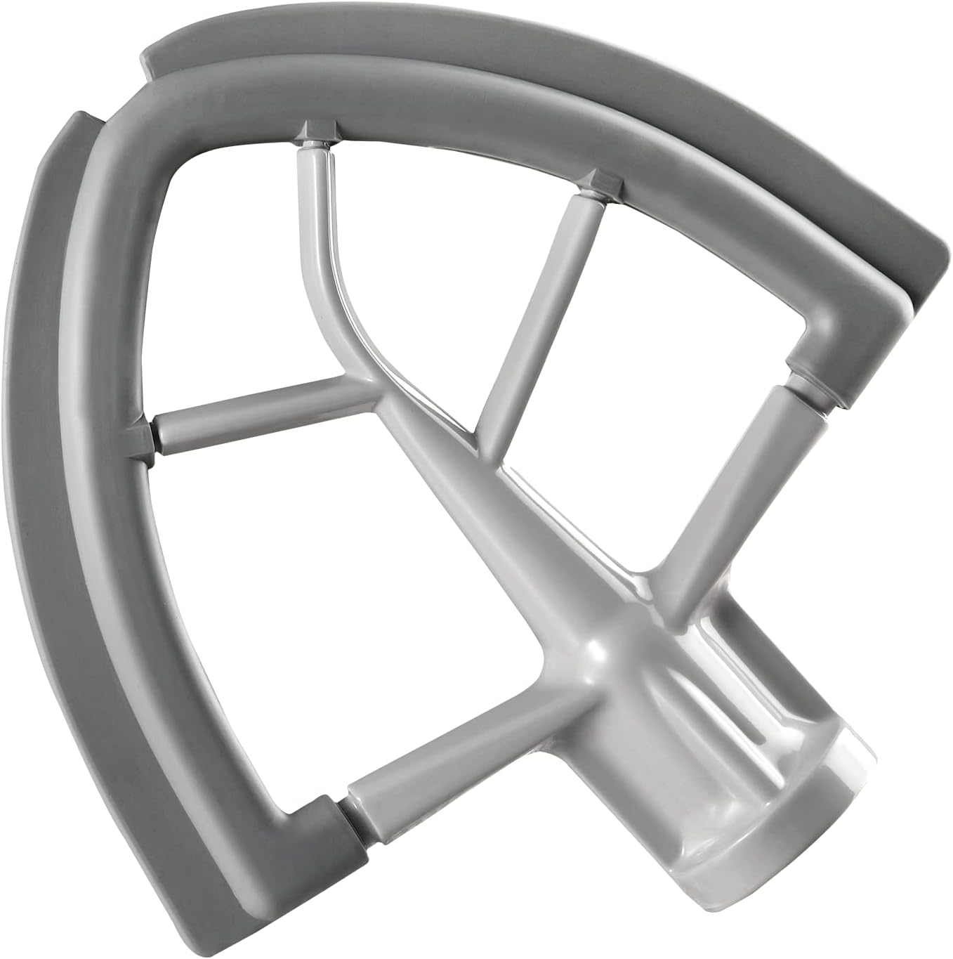 Flex Edge Beater for KitchenAid Tilt-Head Stand Mixer, 4.5-5 Quart Flat Beater Paddle with Flexible Silicone Edges Bowl Scraper, Grey