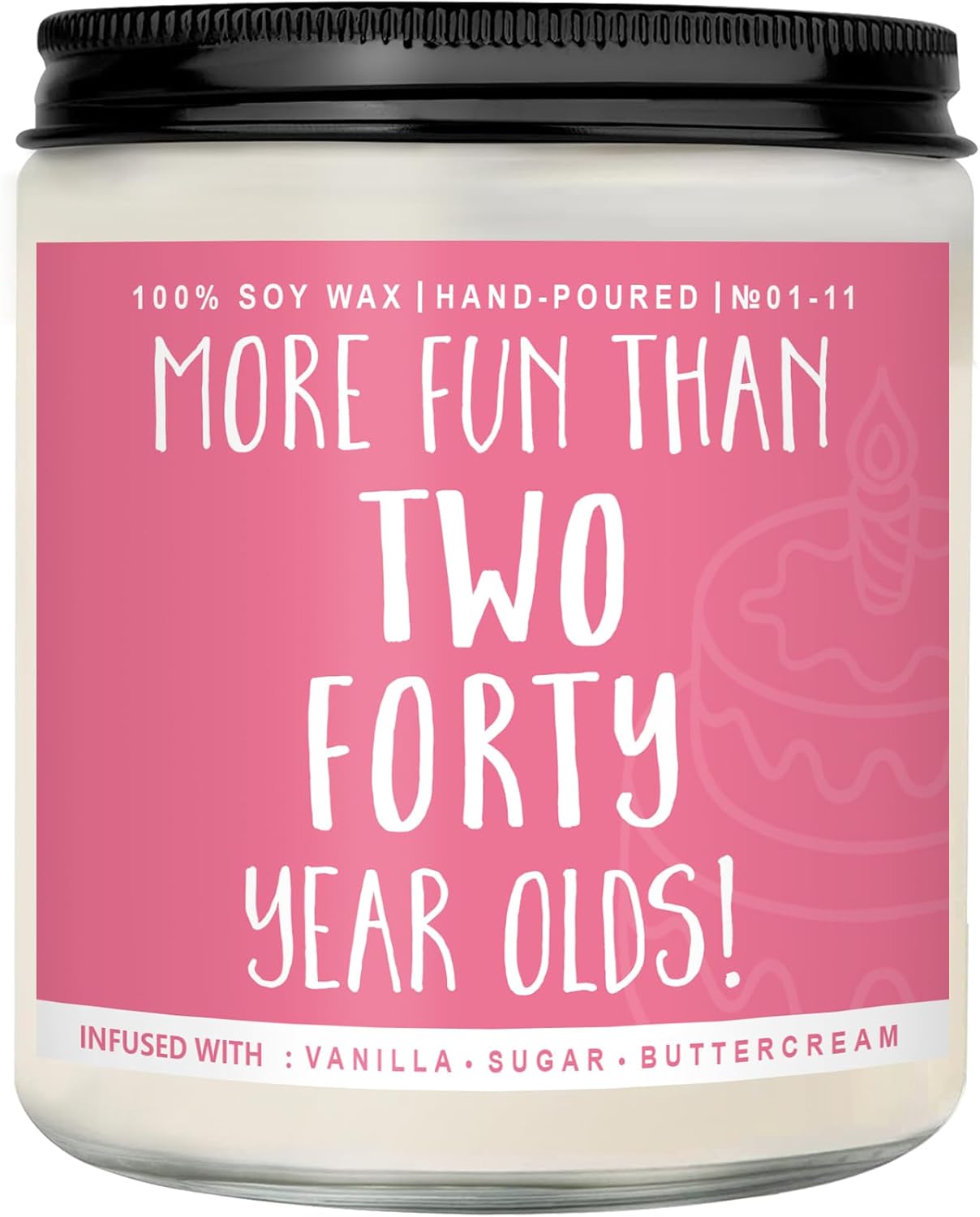 80th Birthday Gifts for Women, Perfect Birthday Present, Funny Presents for Mom, Friends, Wife, Sister, 7oz Vanilla Cream-Scented Candle