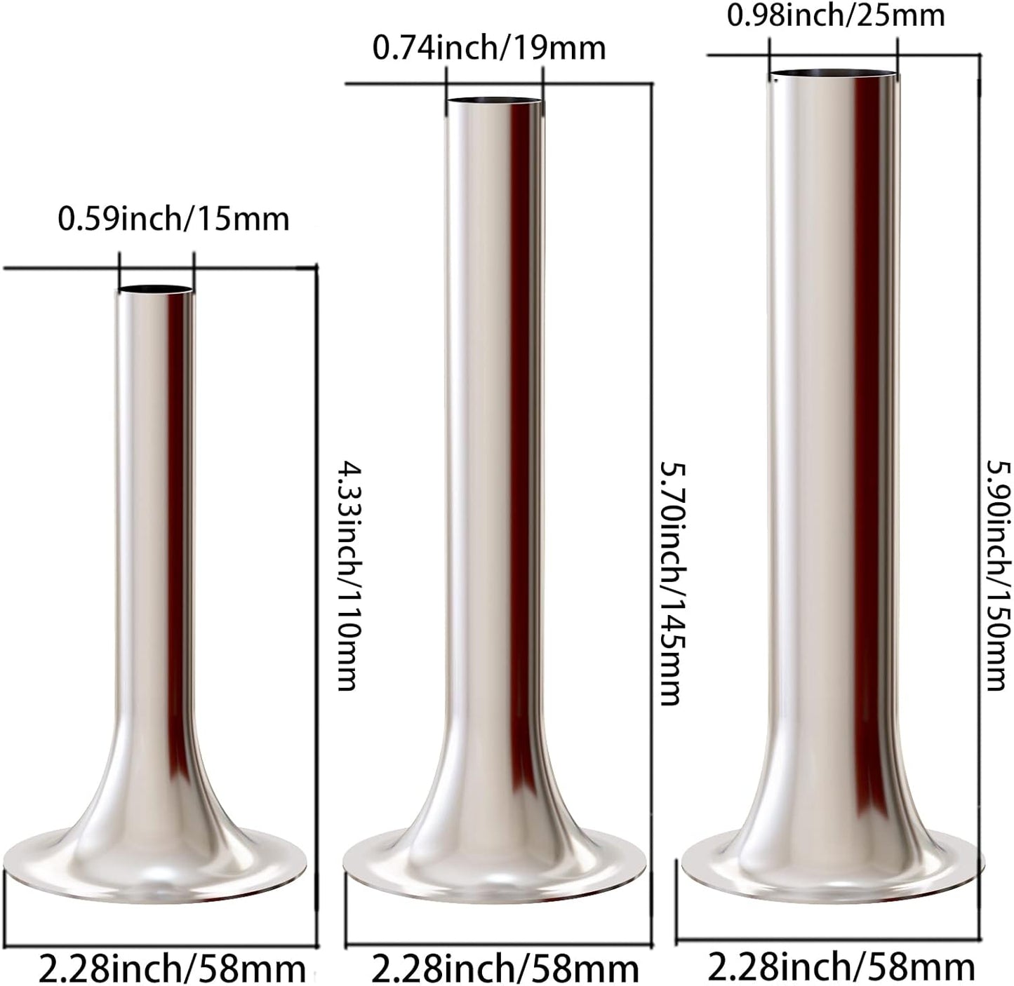 InnoMoon Sausage Stuffer Kit for KitchenAid plastic FGA Food Grinder Attachment, For Kitchen Aid Sausage Attachment, 3 Stainless Steel Stuffing Tubes Plus 1 Retainer Ring