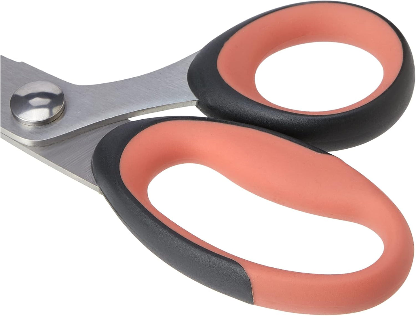 Brabantia Tasty+ Kitchen Scissors (Terracotta/Black) Ergonomic, Soft-Handle, Rust-Free Kitchen Blades for Kitchen or Crafts