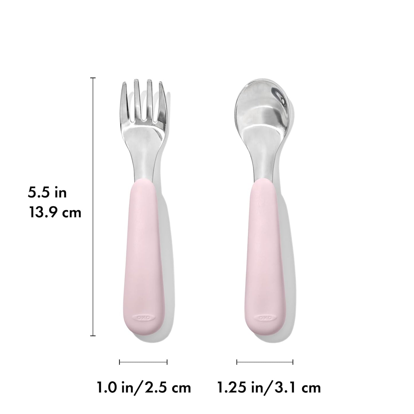 OXO Tot Fork and Spoon Set - Blossom