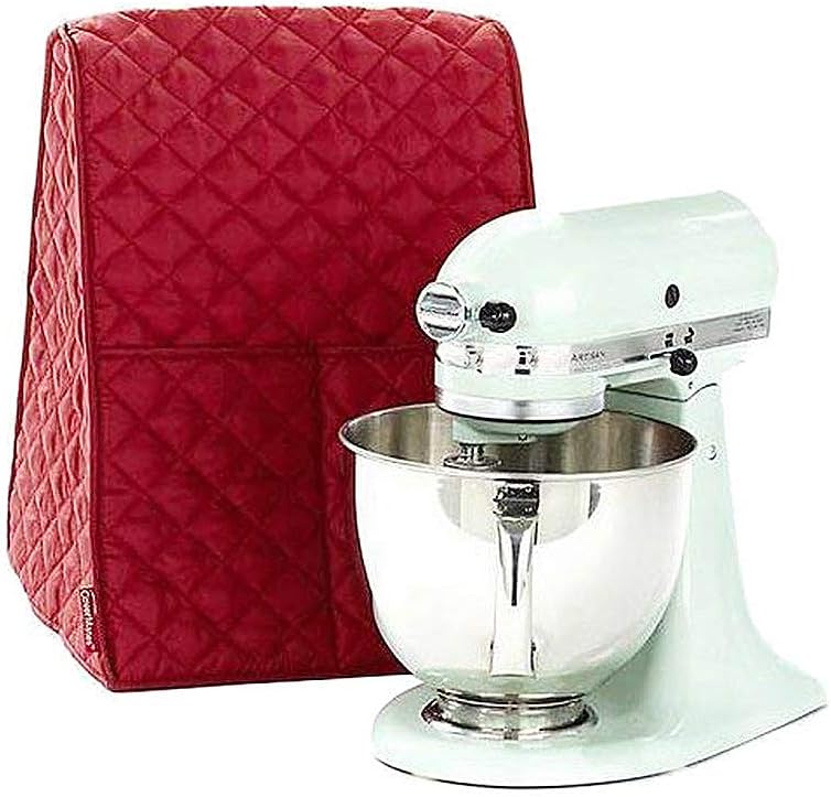 Stand Mixer Dust-proof Cover with Organizer Bag for KitchenAid Mixer to Keep Clean and Safe(Red)