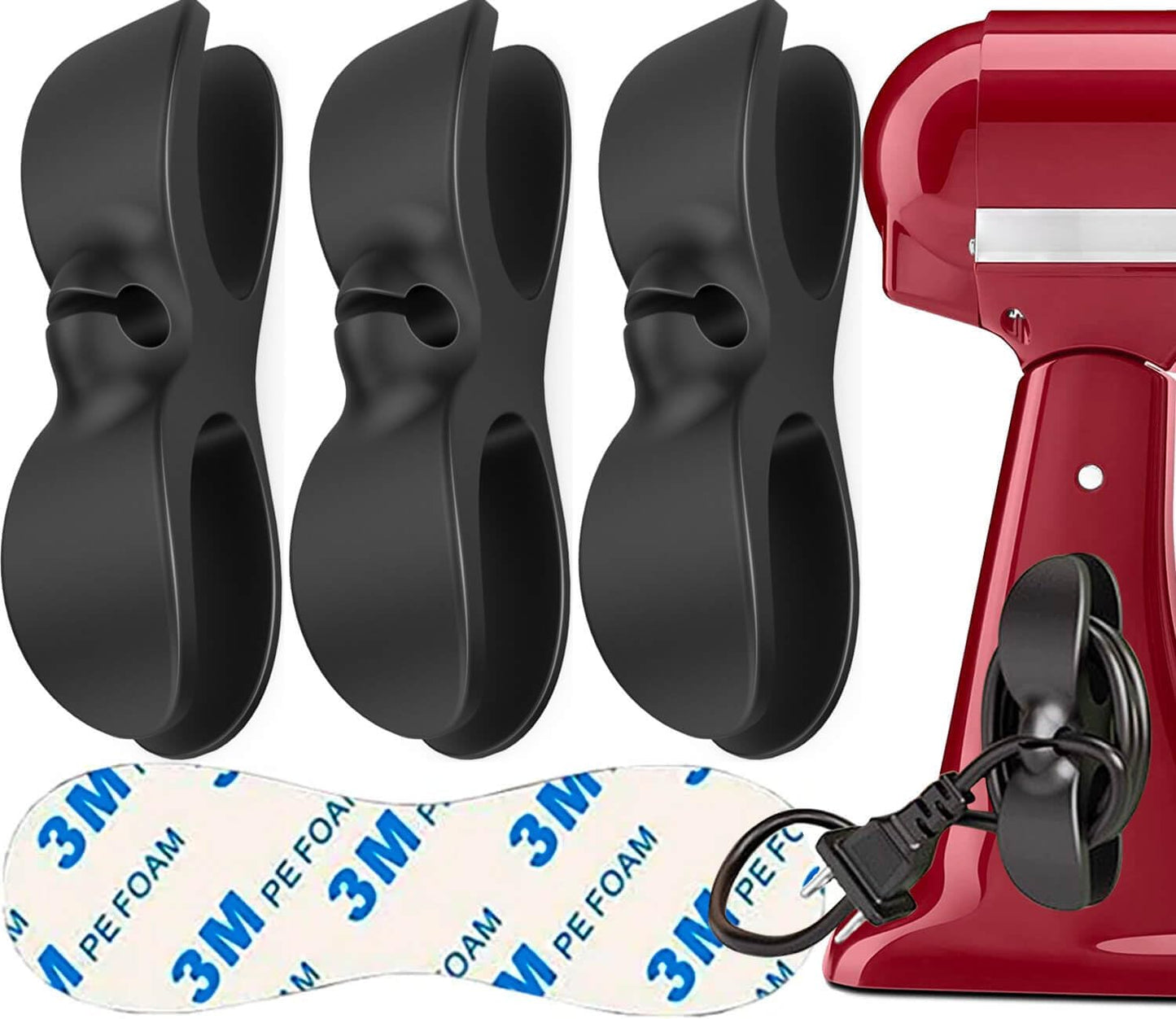 Cord Organizer for Kitchen Appliances - Black