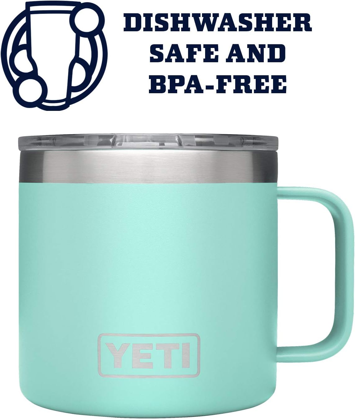 YETI Rambler 14 oz Mug, Vacuum Insulated, Stainless Steel with MagSlider Lid, Stainless