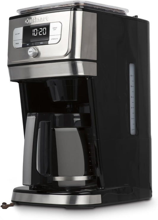 Cuisinart DGB-800C Fully Automatic 12-Cup Burr Grind & BrewTM Coffeemaker, Black/Silver, 1 Count, Silver