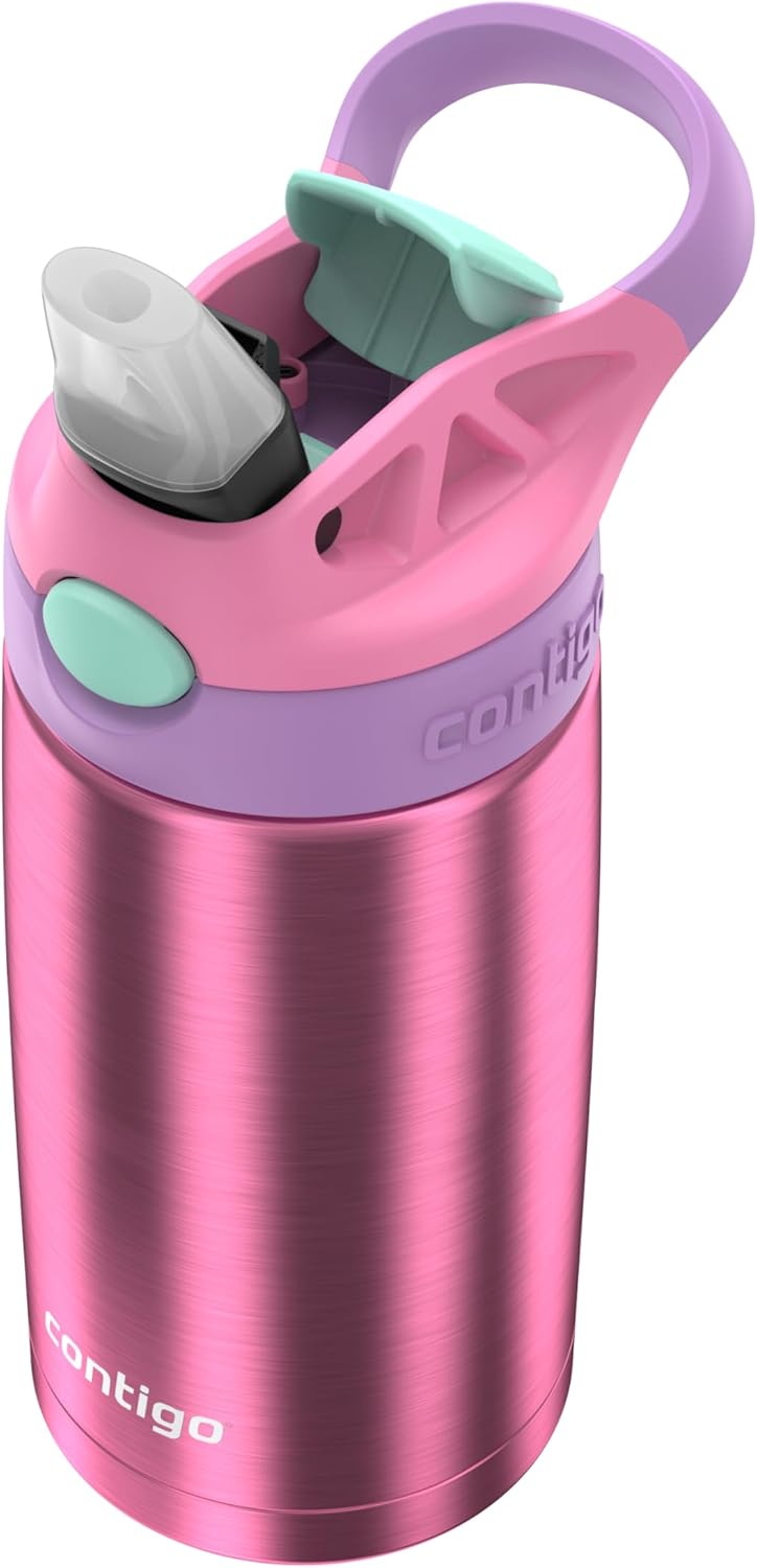 Contigo Autospout Water Bottle with Straw 13 oz Azalea/Pansy