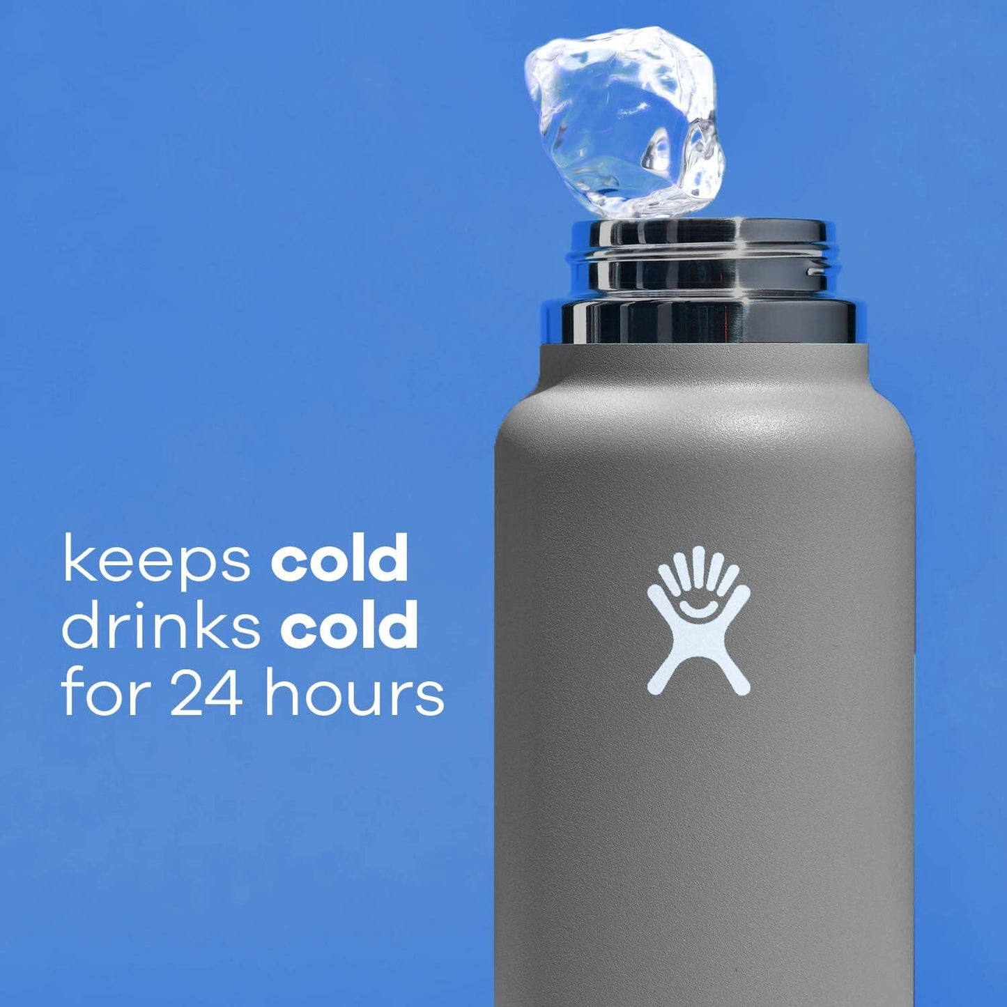 Hydro Flask 32 oz Wide Mouth Straw Lid White