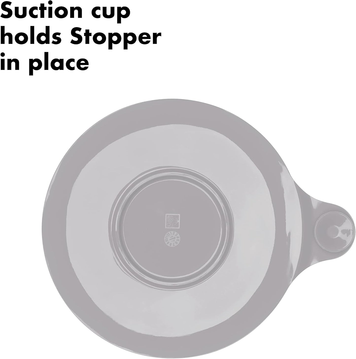 OXO Good Grips Silicone/Stainless Steel Tub Stopper, Grey