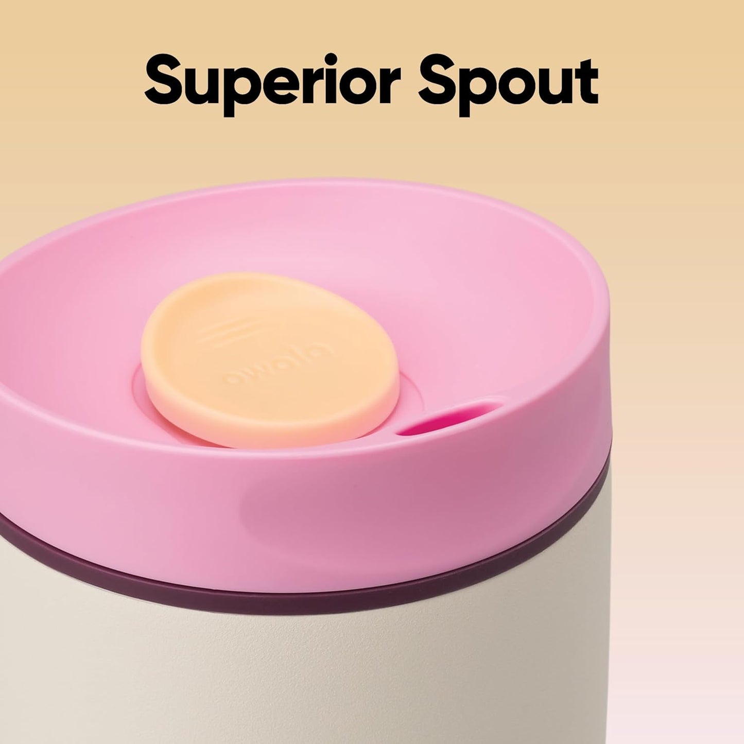 Owala SmoothSip Slider Insulated Stainless Steel Coffee Tumbler, Reusable Iced Coffee Cup, Hot Coffee Travel Mug, BPA Free 20 oz, In Bloom