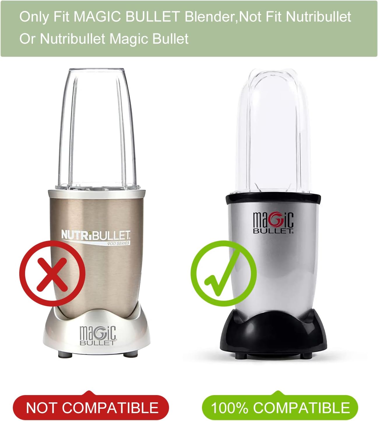 1-pack Magic Bullet Replacement Parts Cross Blades Compatible with Magic Bullet 250w Blender, Juicer and Mixer (Model MB1001)