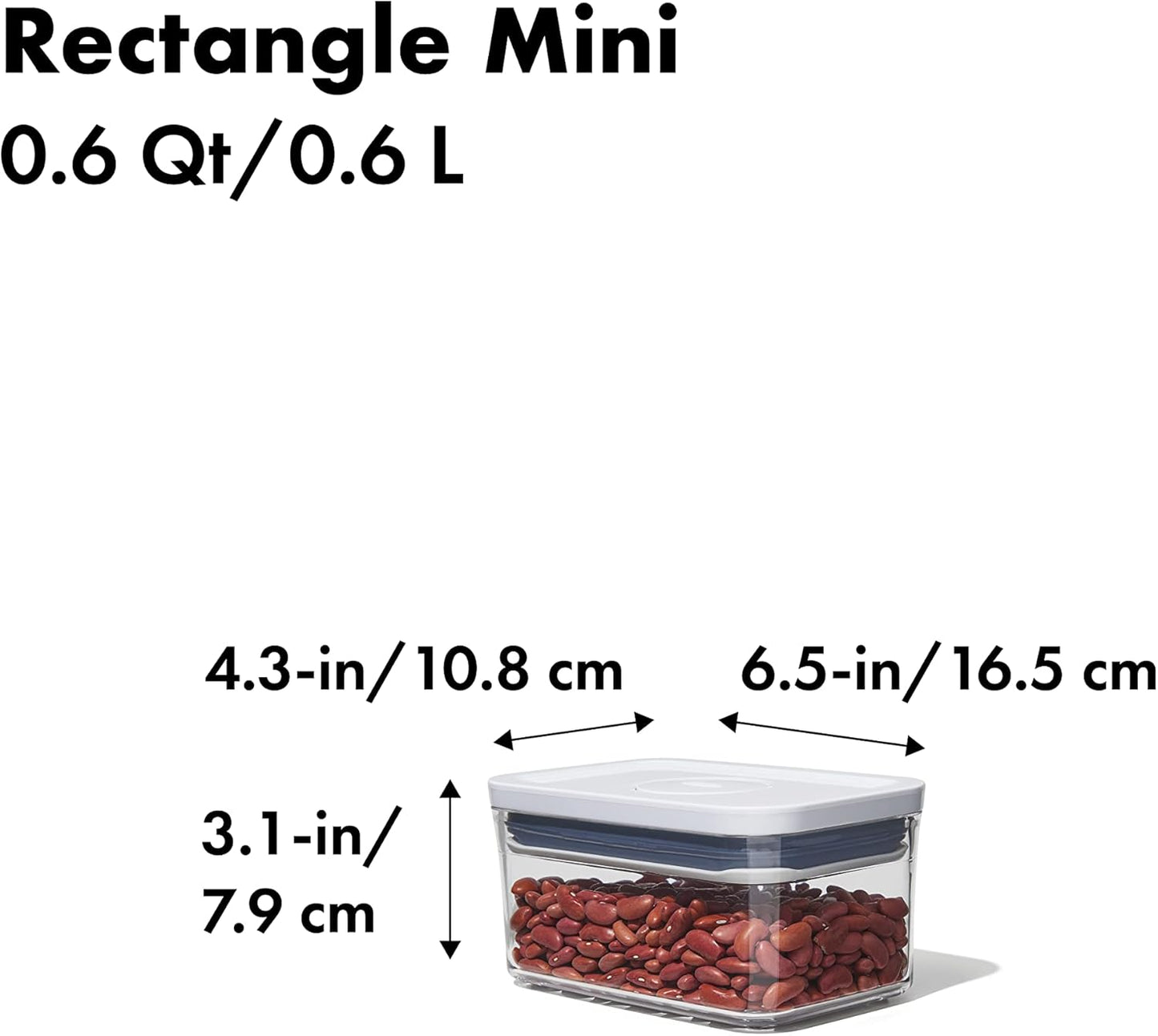 OXO Good Grips POP Container - Rectangle Mini 0.6 Qt