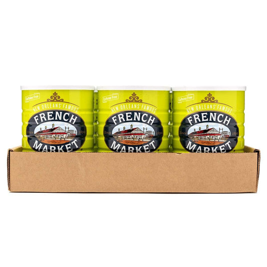 French Market 100% Pure Ground Dark Roast Chicory, Caffeine Free, 16oz Can (Pack of 6)