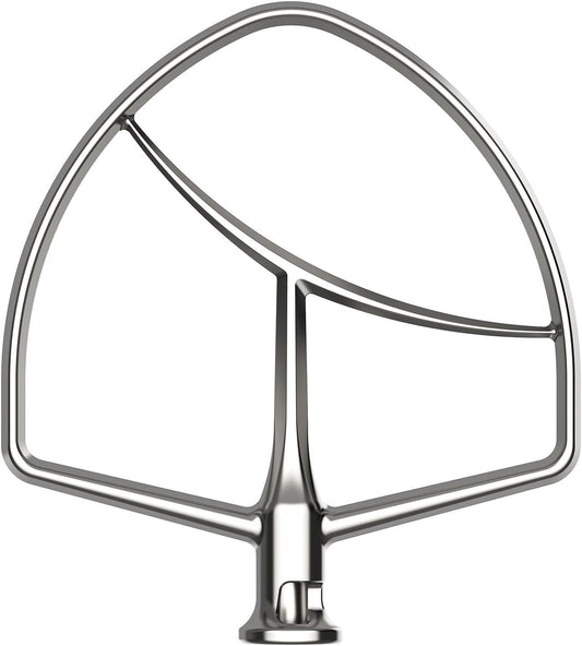 Stainless Steel Flat Beater for KitchenAid 5Plus-6Qt Bowl-Lift Stand Mixer, Paddle Attachment for Kitchenaid Mixer, Heavy Duty and Dishwasher Safe