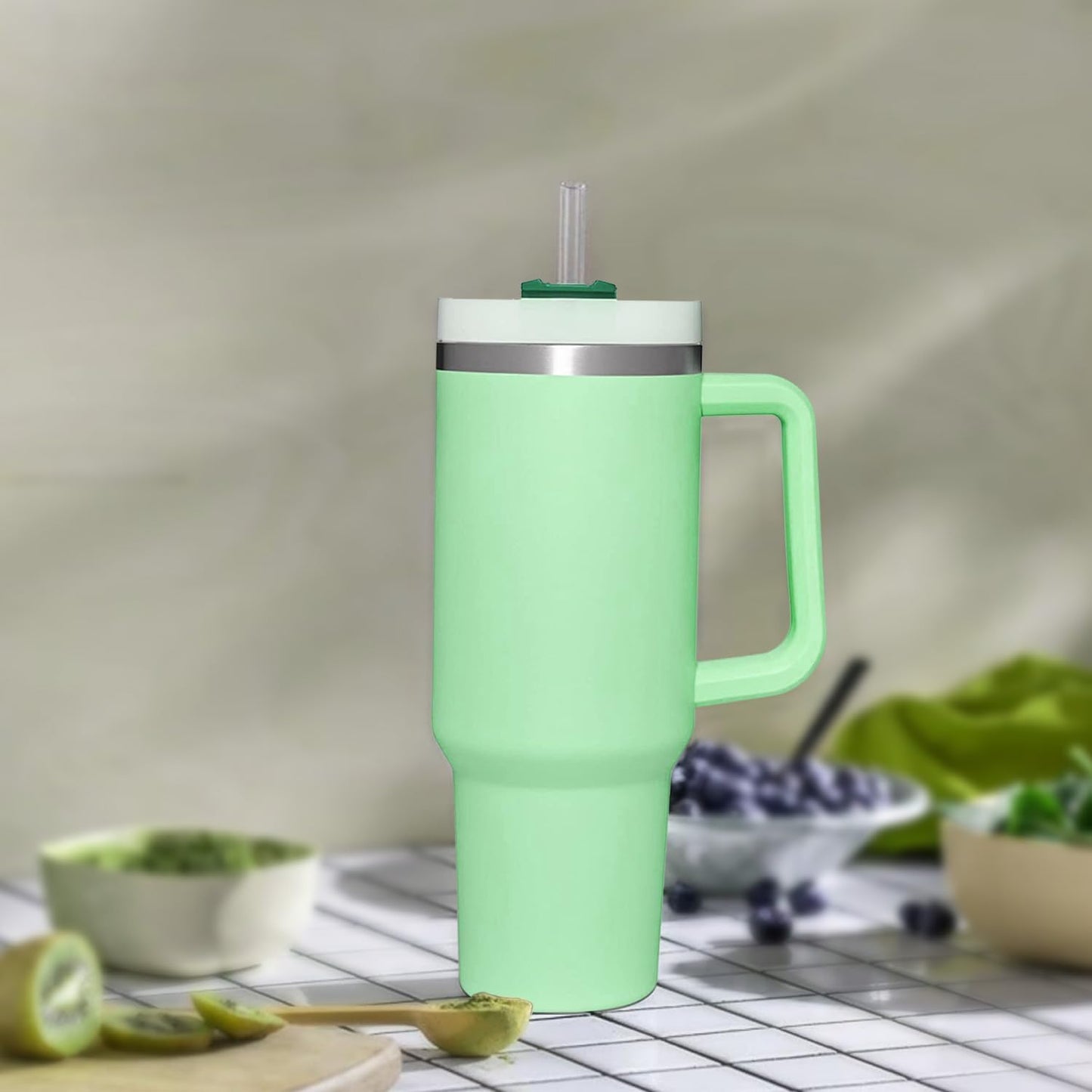 10 Pcs Replacement Straws Compatible with Stanley 40 oz 30 oz 64 oz Cup Tumbler, Reusable Plastic Straws with Cleaning Brush, Compatible with Stanley Adventure Travel Tumbler（12inch Long）