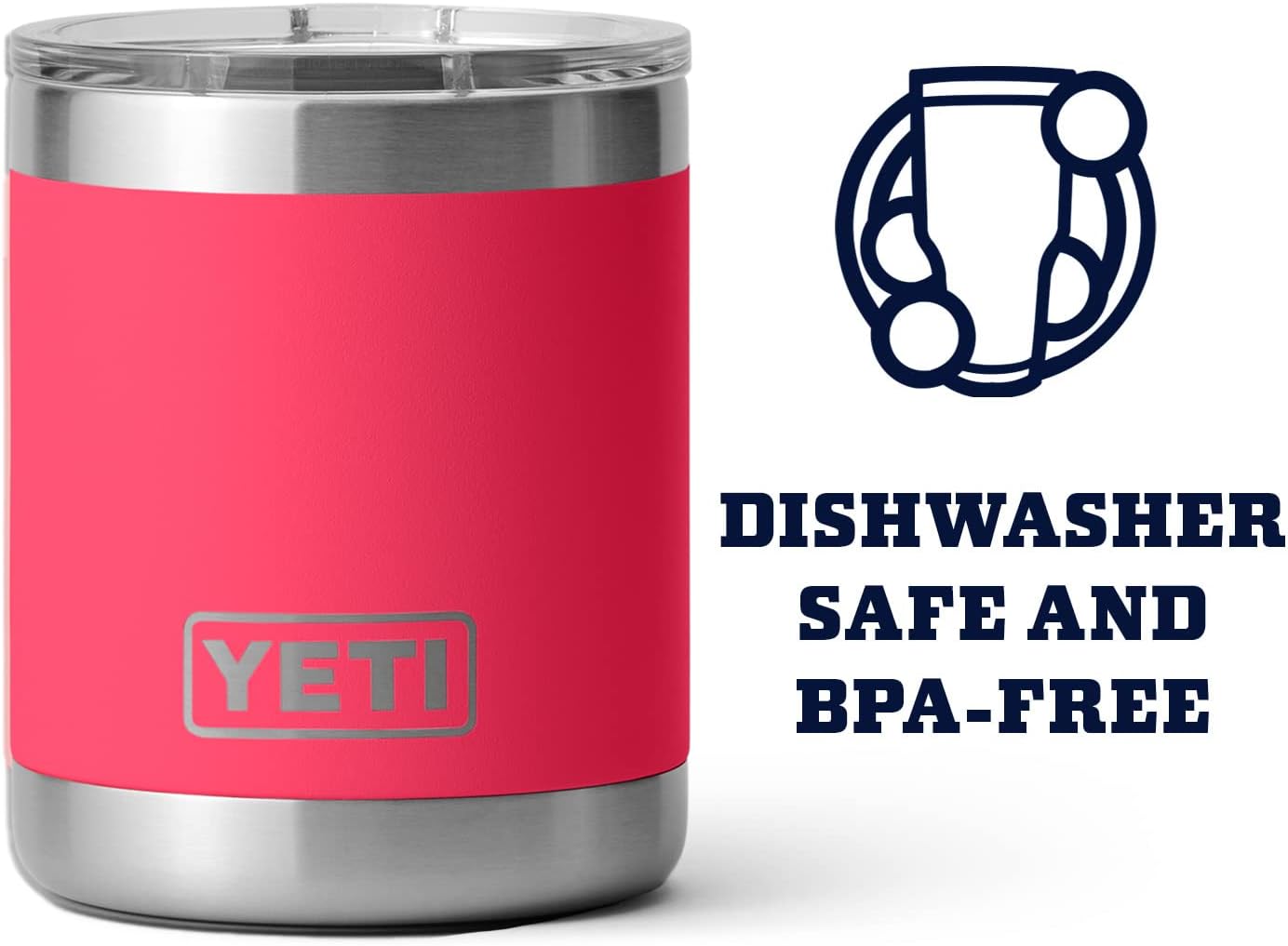 YETI Rambler 10 oz Lowball, Vacuum Insulated, Stainless Steel with MagSlider Lid