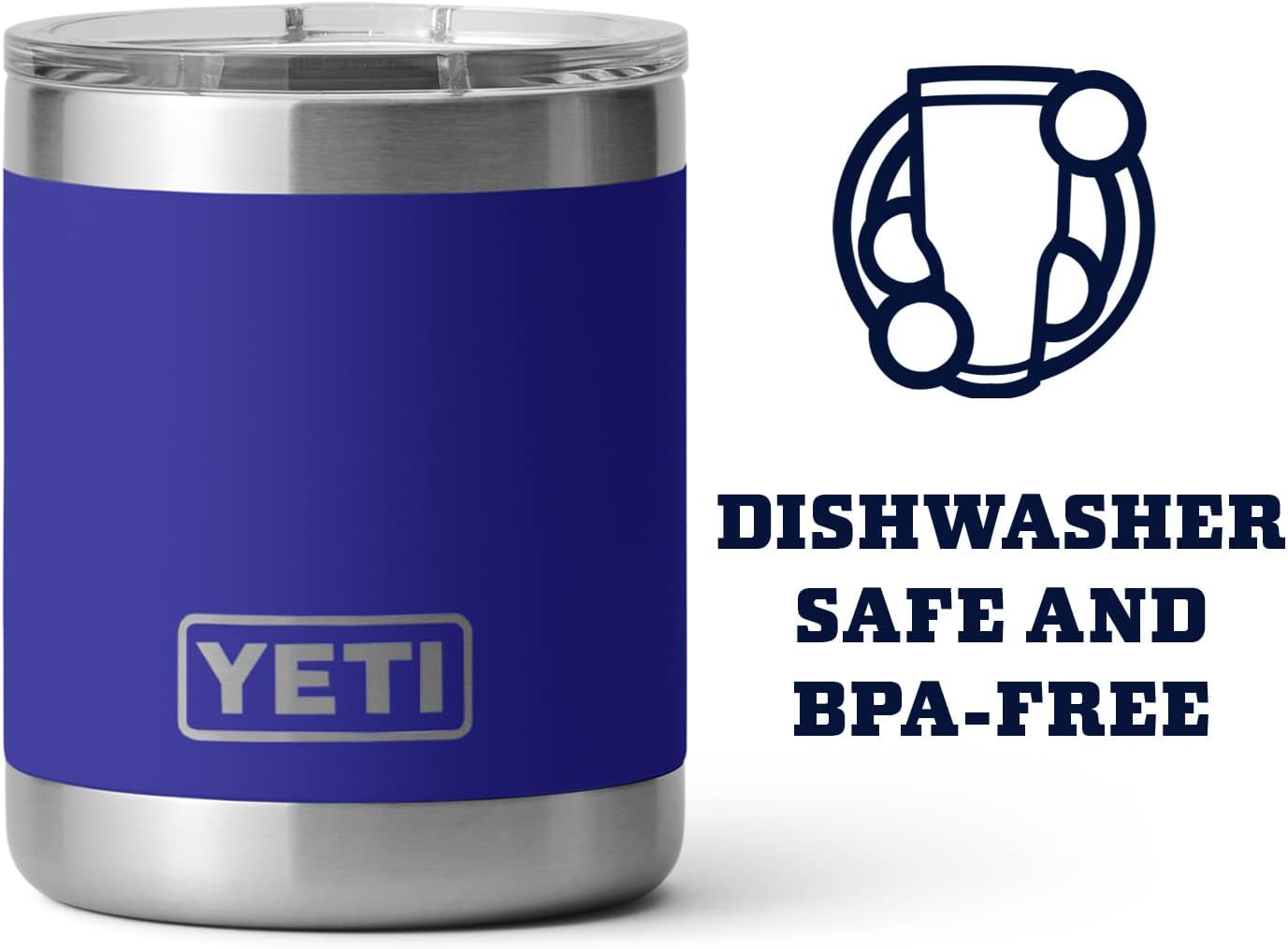 YETI Rambler 10 oz Lowball, Vacuum Insulated, Stainless Steel with MagSlider Lid