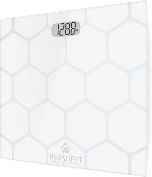 INEVIFIT Bathroom Scale, Highly Accurate Digital Bathroom Body Scale, Measures Weight up to 400 lbs. Includes Batteries