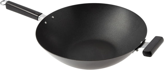 JOYCE CHEN Professional Series 14-Inch Carbon Steel Excalibur Nonstick Wok with Phenolic Handles