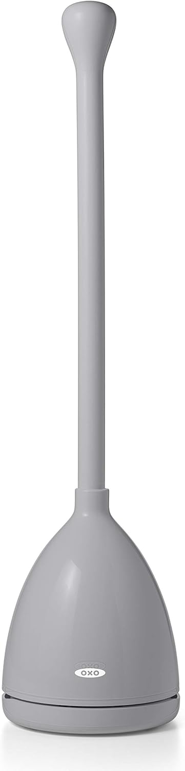 OXO Good Grips Toilet Plunger with Holder - Gray 6.3 x 24