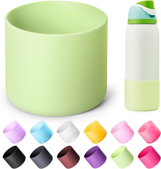 Silicone Boot for 40 oz Owala Water Bottles, Anti-Slip Protective Sleeve for Owala Twist & FreeSip & Flip Insulated Water Bottle, Boot Bottom Base (Green)