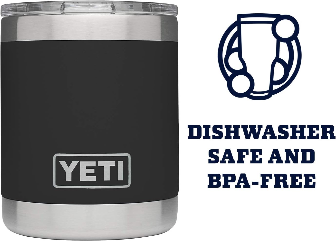 YETI Rambler 10 oz Lowball, Vacuum Insulated, Stainless Steel with MagSlider Lid