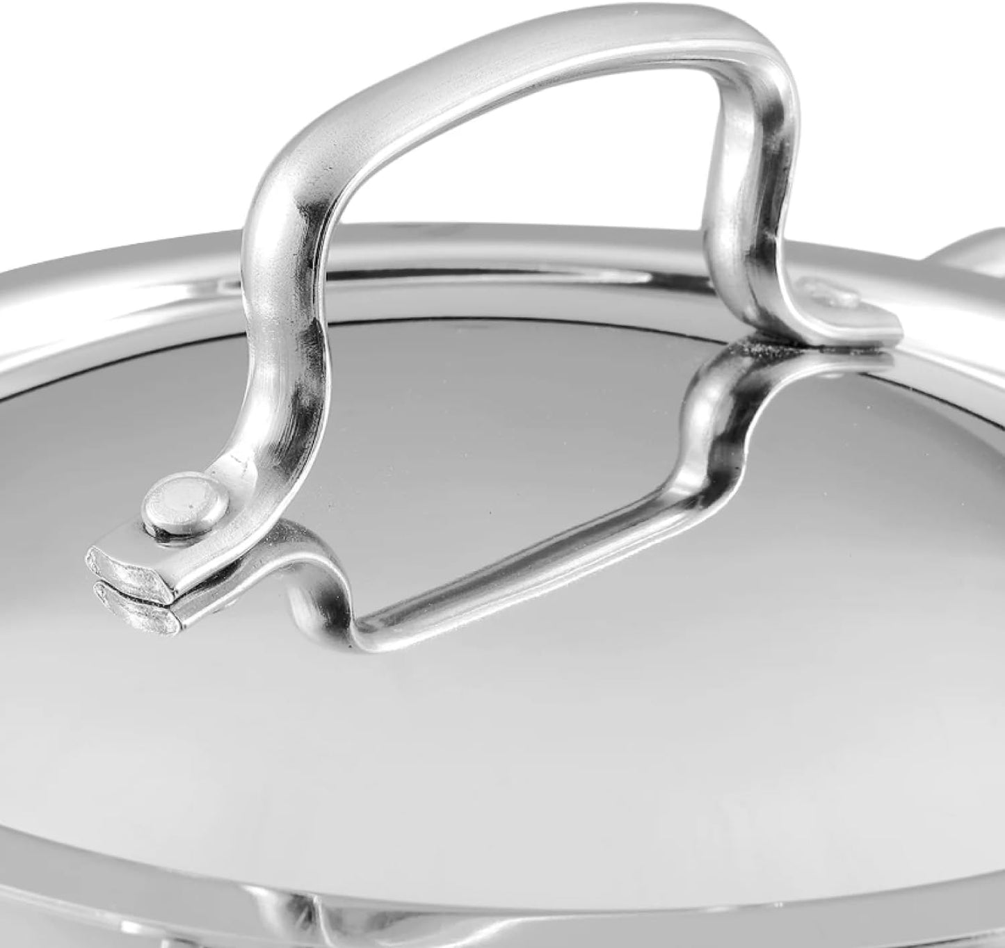 Vinod Platinum Triply Stainless Steel Kadai | Suitable For Indian Cooking, Sauces, Stews, Soups | Extra Deep, Induction, Electric Friendly (22cm)