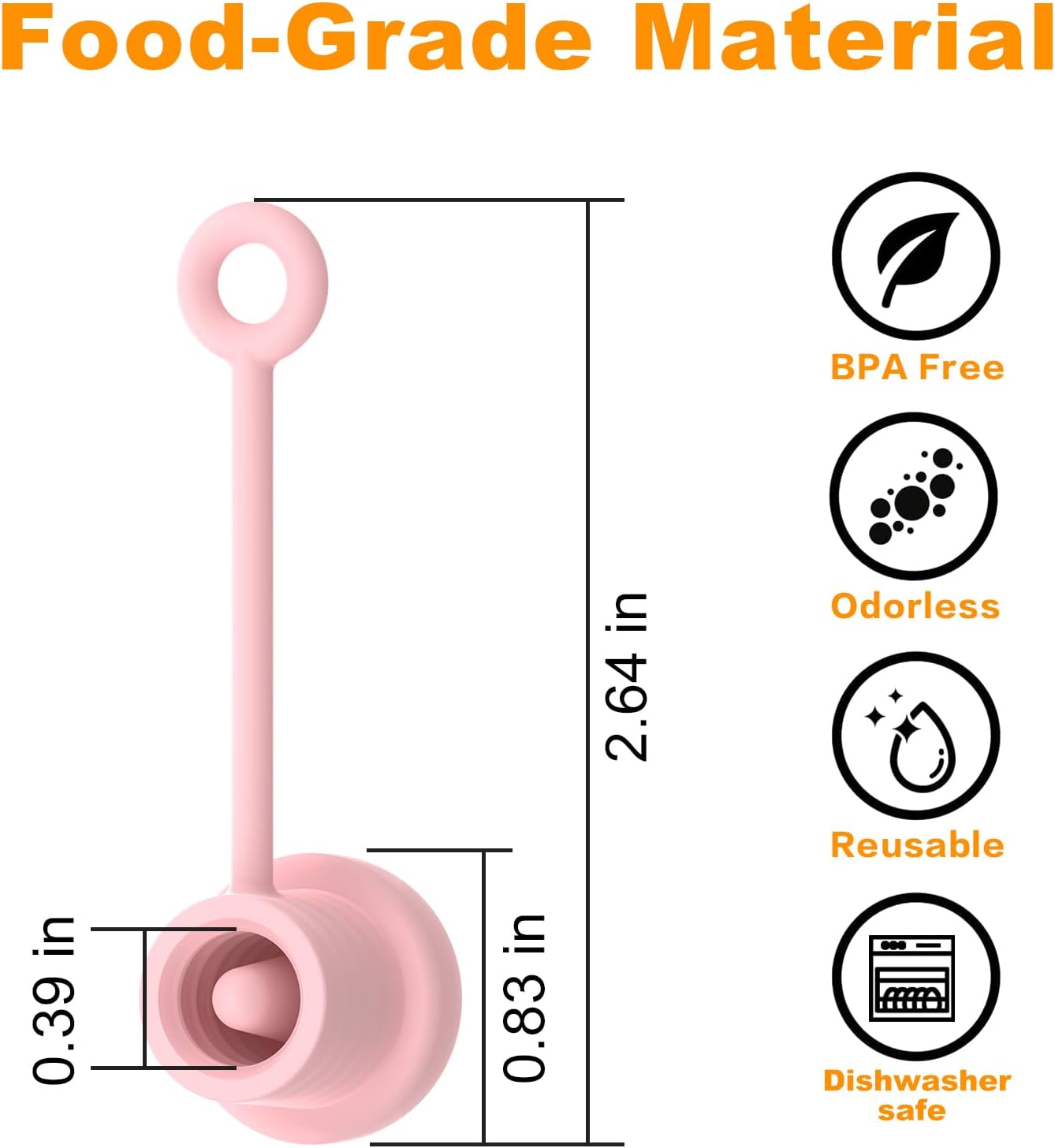 Adjustable Straw Cover for Stanley, Simple Modern, Owala, Yeti, Hydro Flask, Reduce, Hydrapeak, Meoky, MaxBase, Beast, Marrs, Suitable for All Brand of 6mm-10mm Diameter Straw, Dishwasher safe