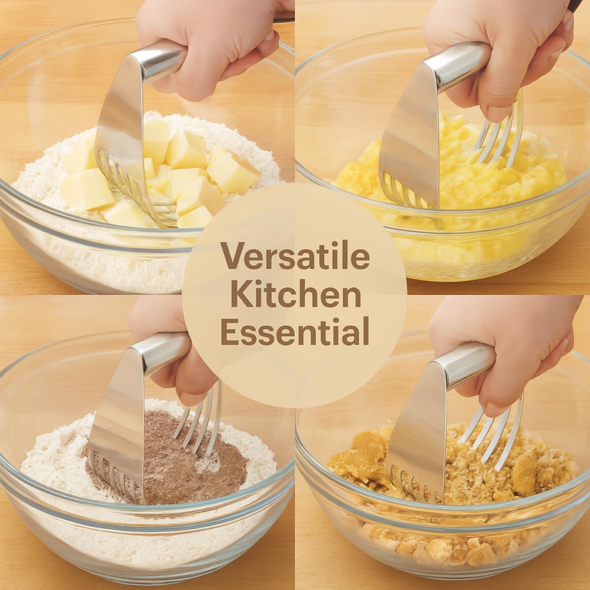 Mrs. Anderson’s Baking Pastry Dough Blender, Stainless Steel, 5-Blade Design