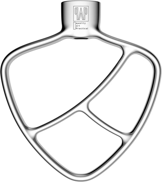 Stainless Steel Paddle，Flat Beater - Accessories and Attachments for KitchenAid Mixers, Fit 4.5-5 QT Mixing Bowl