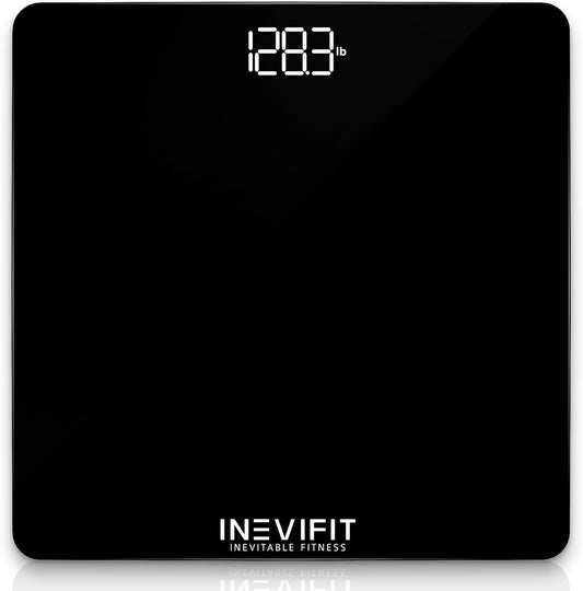 INEVIFIT Bathroom Scale, Highly Accurate Digital Bathroom Body Scale, Measures Weight up to 400 lbs. Includes Batteries