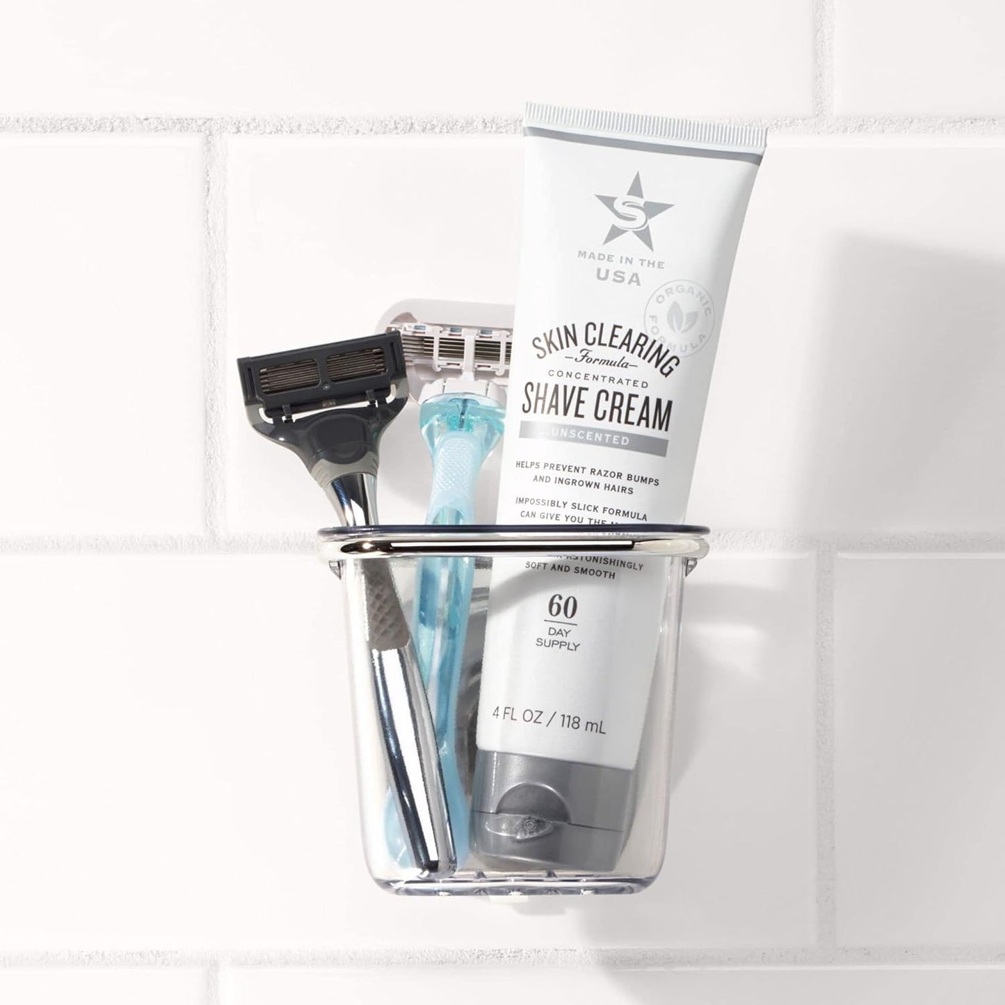 OXO Good Grips Stronghold Suction Multipurpose Shower Accessory Cup,Clear,