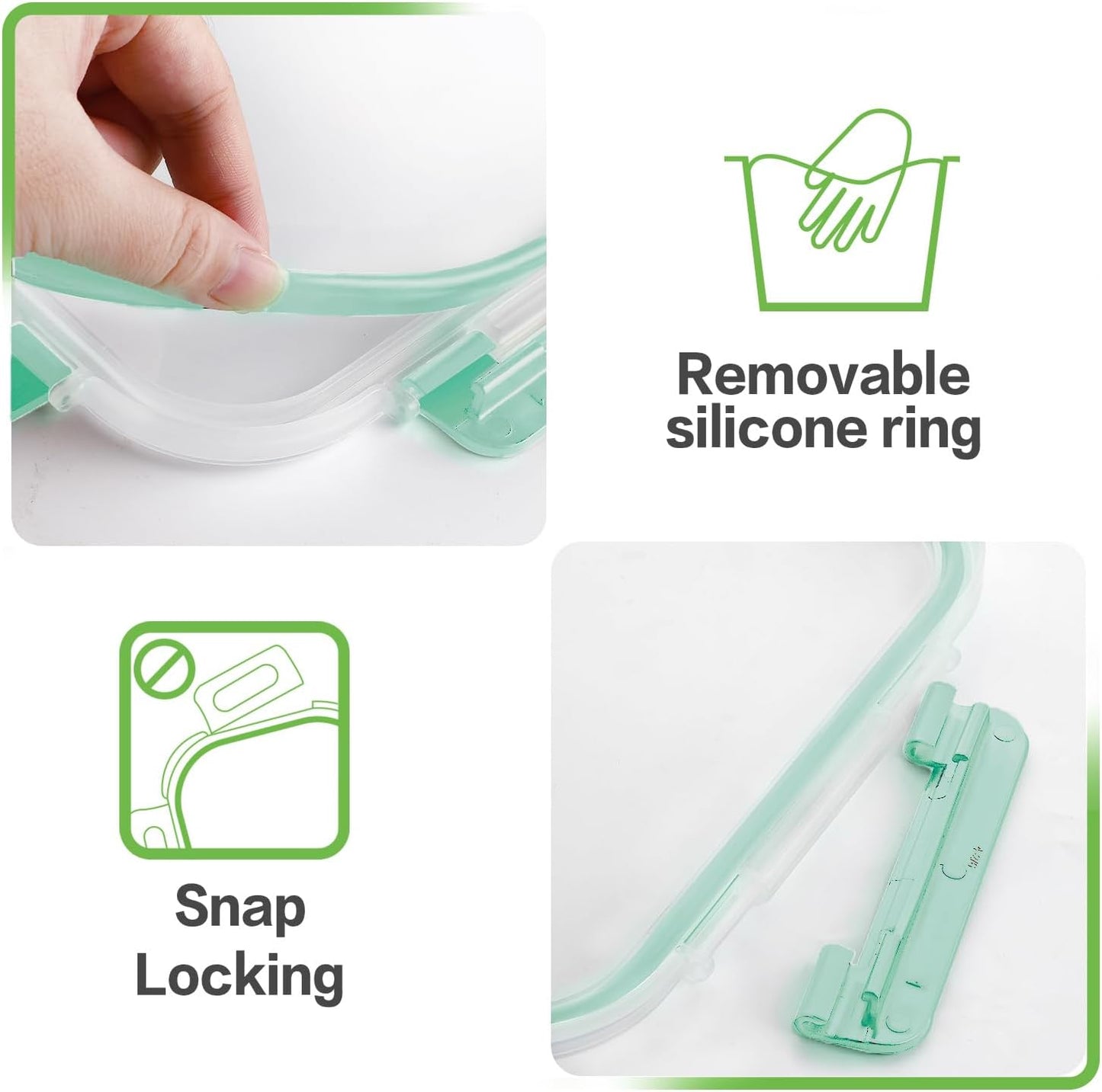 10 Pack Borosilicate Glass Meal Prep Containers with Locking Lids, Glass Food Storage Containers Set, Airtight Lunch Bento Boxes, BPA-Free & Leak Proof, 36oz & 14oz, Freezer, Oven Safe-Blue