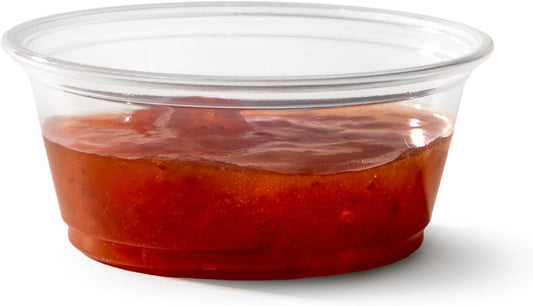 Fit Meal Prep 2500 Pack 3.25 oz BPA Free Condiment Cups No Lids, Disposable Jello Shots Containers, Small Dipping Sauce Cups, Plastic Ramekins in Bulk, Stackable Souffle Cups for Sample, Portioning