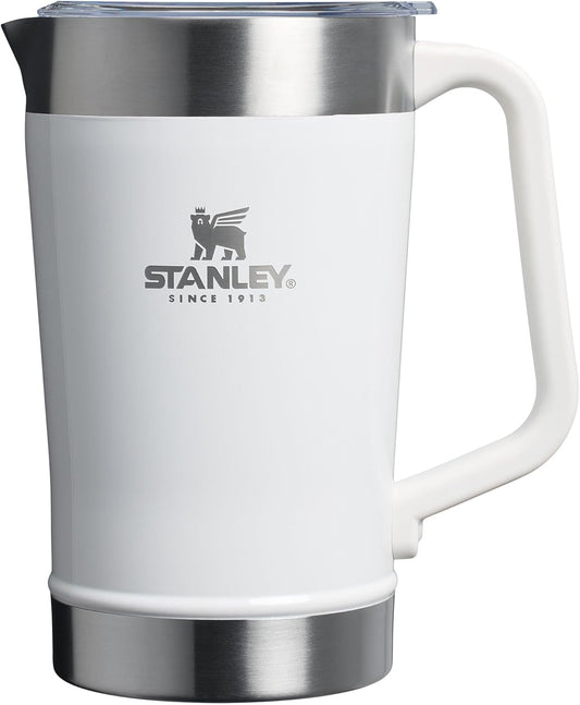 Stanley Stay-Chill Pitcher 64 oz | Cold Water, Beer, and Drink Pitcher with Lid | Large Capacity Durable Beverage Container with Handle | Insulated Stainless Steel | BPA-Free