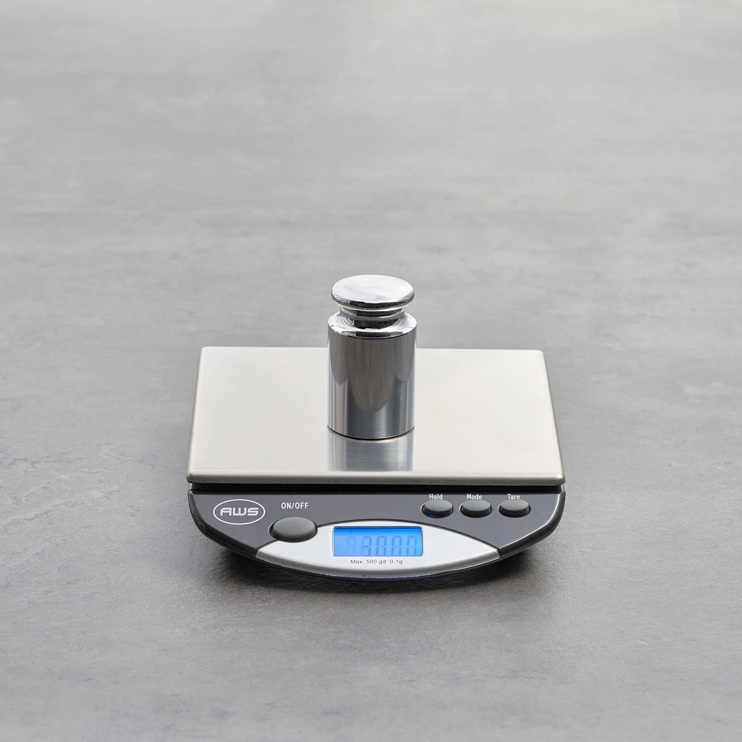American Weigh Scales Calibration Weight for AWS Digital Scale, Stainless Steel, Carbon Steel, Chrome Finish, 300G (300WGT)