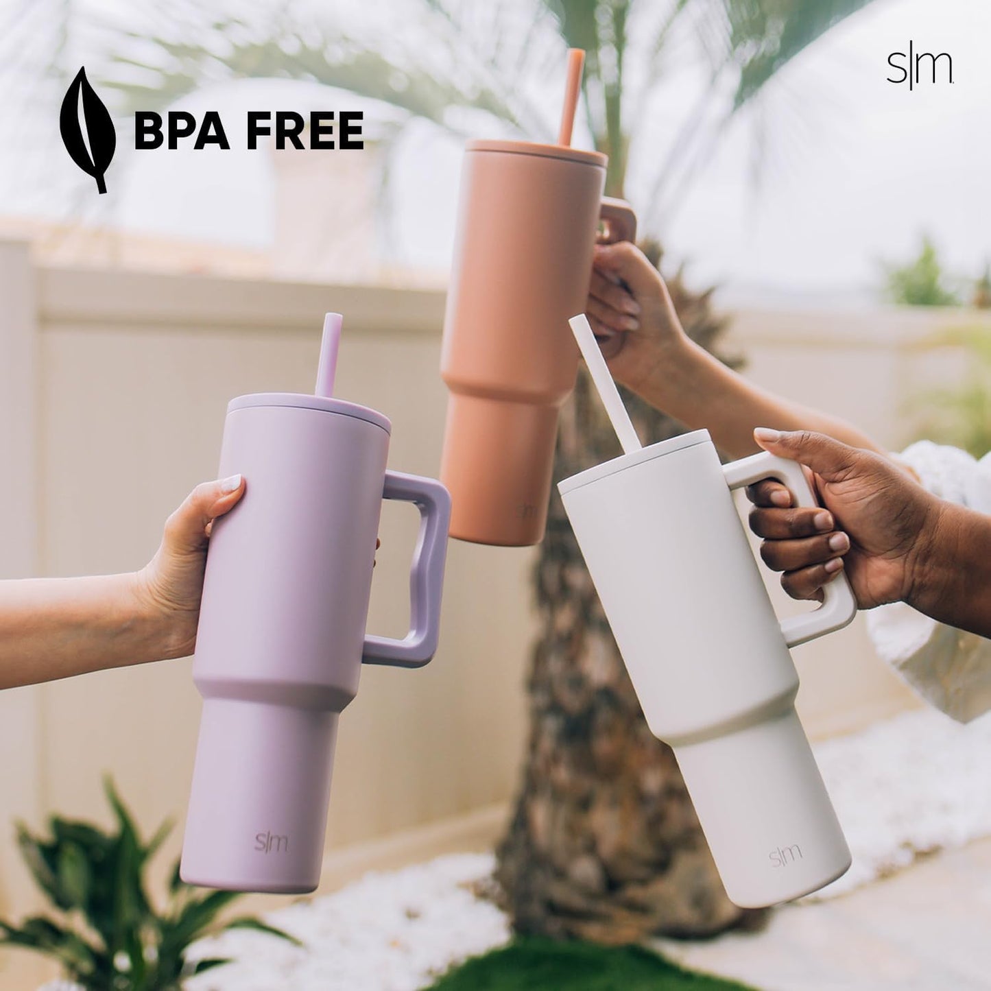 Simple Modern Plastic Reusable Straws | BPA Free and Waste Reducing Plastic Straw for Tumblers and Travel Mugs | Trek Collection | 12 Pack | Assortment 1