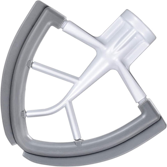 Flex Edge Beater for KitchenAid 4.5/5 QT Tilt Head Stand Mixer, Beater with Double Silicone Edge, Mixer Paddle, Perfect 4.5/5 Quart Tilt Head Stand Mixer Attachment, White