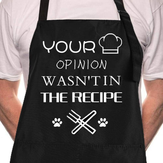 ZOORON Funny Black Chef Aprons for Men Adjustable BBQ Grill Kitchen Cooking Aprons with Pockets, Grill Accessories