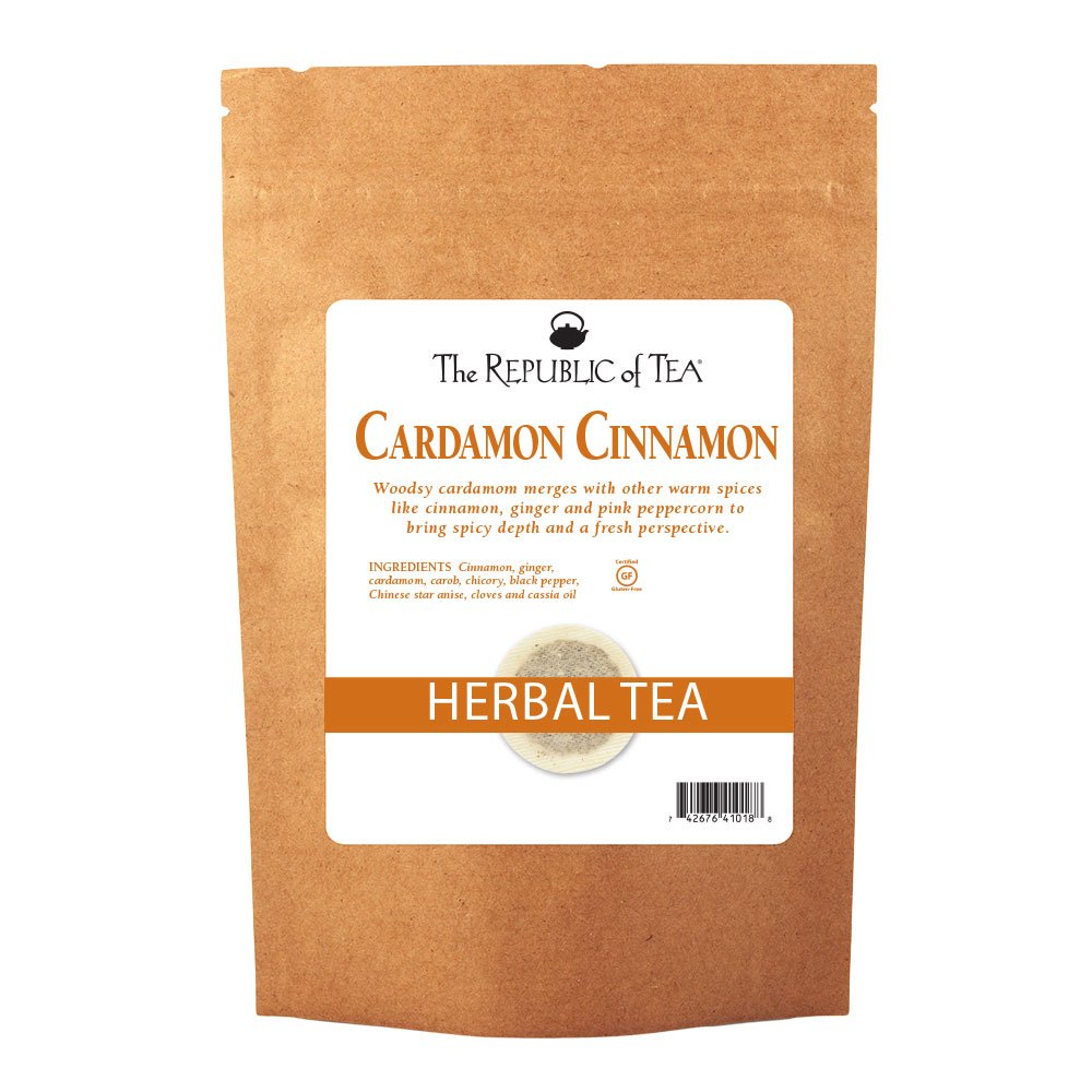 The Republic of Tea Cardamon Cinnamon Herbal Tea, 250 Tea Bag Bulk