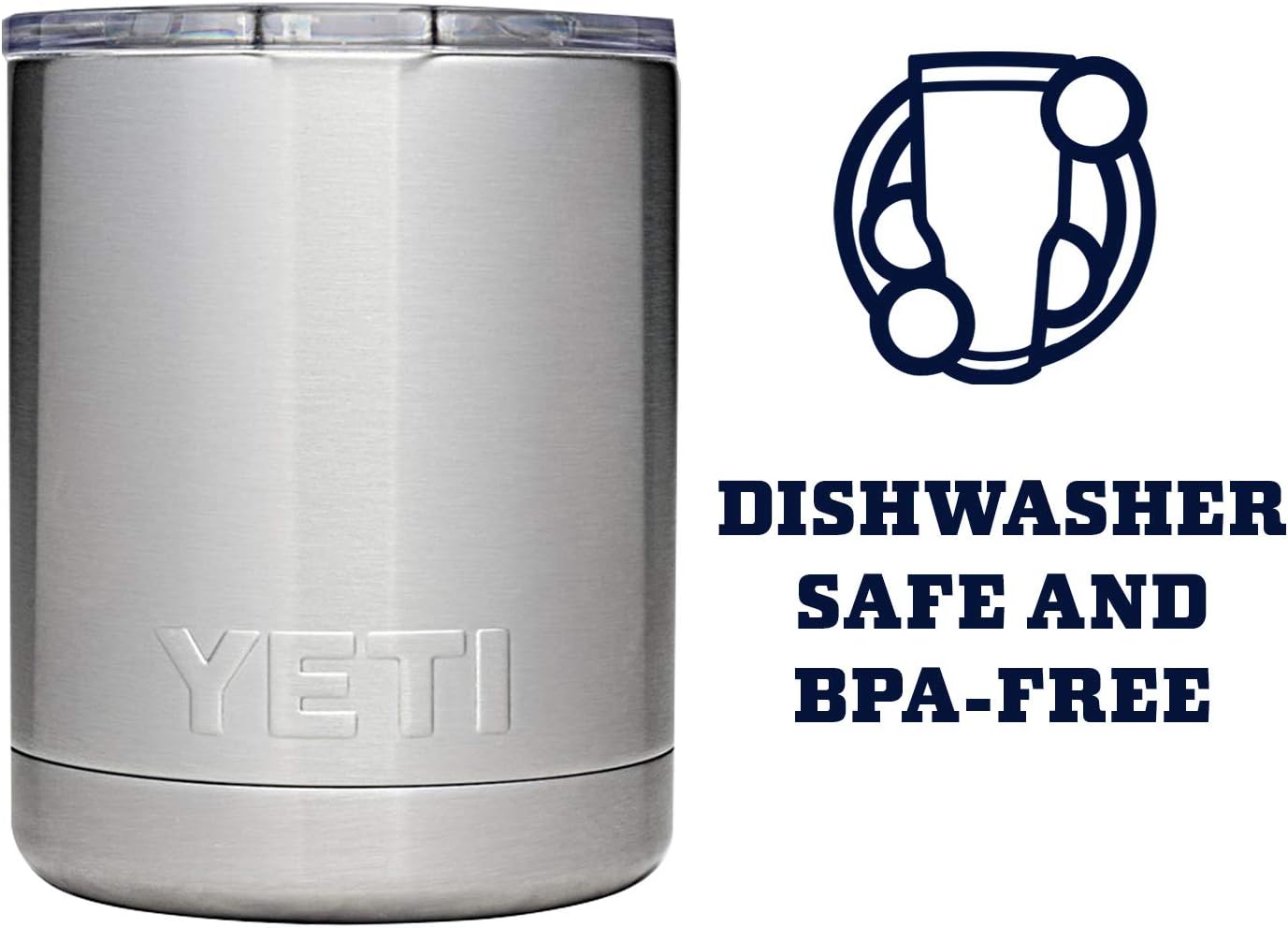 YETI Rambler 10 oz Lowball, Vacuum Insulated, Stainless Steel with MagSlider Lid