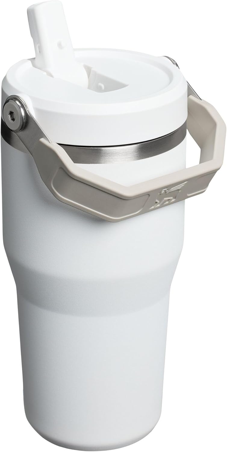 STANLEY IceFlow 2.0 Flip Straw Tumbler with Handle 20 oz | Twist On Lid and Flip Up Straw | Leak Resistant Water Bottle | Insulated Stainless Steel | BPA-Free | Frost