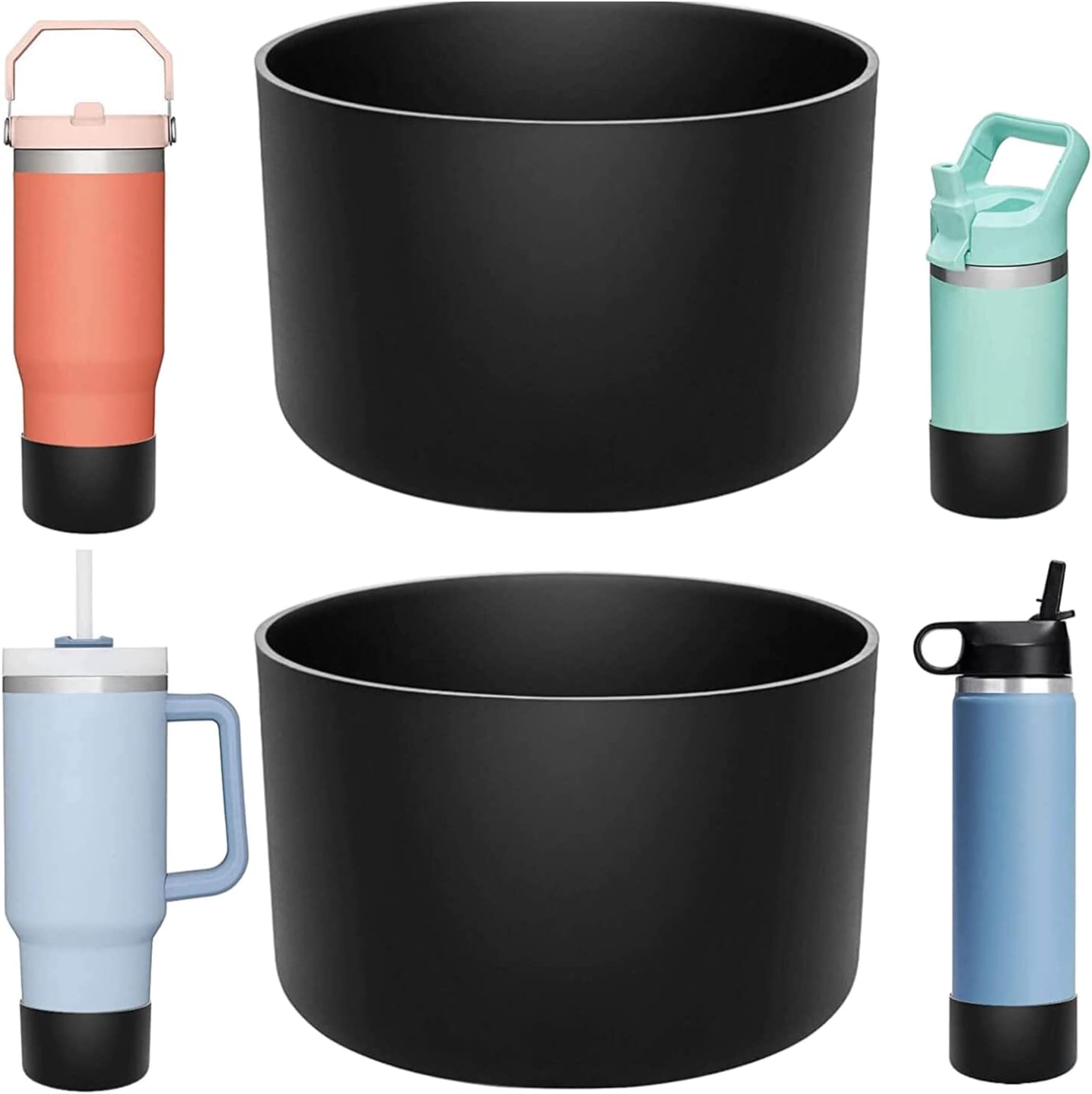 Silicone Boot for Hydro Flask 12-40 OZ Water Bottle, Boot for Stanley Cup 40 30 OZ, Bottom Boots for Hydroflask Sports Water Bottles, Silicone Bottom Cover Sleeve