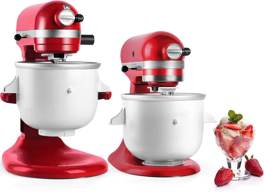 Ice Cream Maker Attachment for Kitchenaid Stand Mixer,2-Quart Frozen Yogurt - Ice Cream & Sorbet Gelato Maker,Fits 4.5 qt and Larger Mixers(Not Fit Artisan Mini 3.5Qt Mixer)