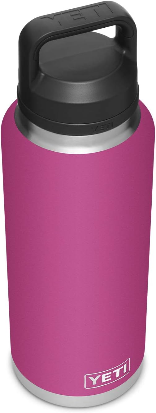 YETI Rambler 46 oz Bottle, Leakproof, Vacuum Insulated, Stainless Steel with Chug Cap, Prickly Pear
