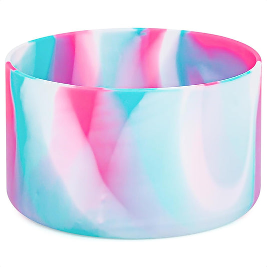 QIANHAI Protective Silicone Boots for Stanley Quencher Adventure 40oz Tumbler & IceFlow 30oz 20oz -Sport Water Bottle Bottom Sleeve Fits Hydro Flask -Stanley Cup Accessories (Mix-1RoseGreenWhite)