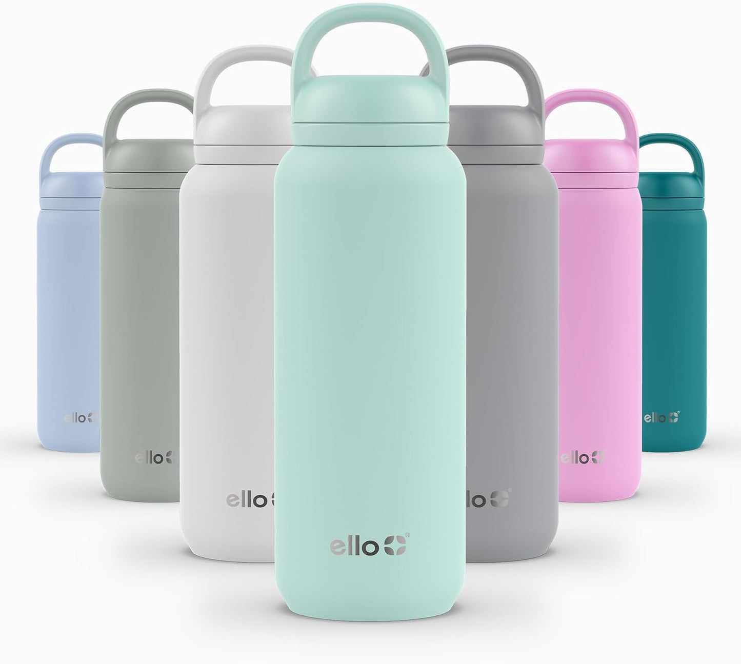 Ello Cooper Twist 32oz Stainless Steel Water Bottle with Chug Lid | Leak Proof | Double Walled and Vacuum Insulated | Built in Carry Loop | Dishwasher Safe | Yucca